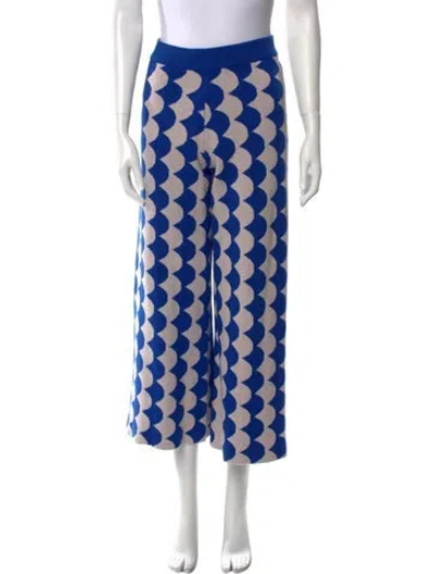 Pre-owned Rhode Wool Wide Leg Pants In Blue