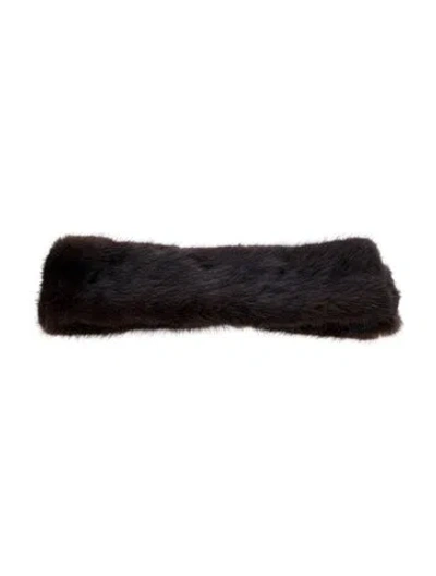 Pre-owned Rhomberg's Famous Furs Soft Fur Headband In Brown