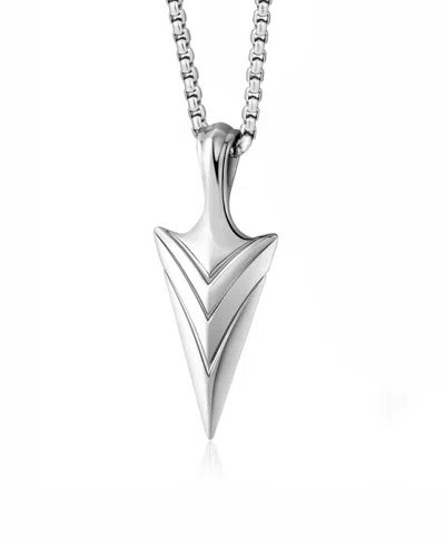 Rhona Sutton Arrowhead Pendant Stainless Steel In Silver