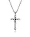 Rhona Sutton Biblical Cross Stainless Steel Pendant Necklace In Silver