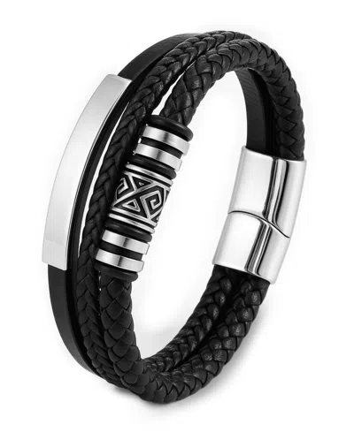 Rhona Sutton Men's Aegis Leather & Stainless Steel Bracelet In Multi