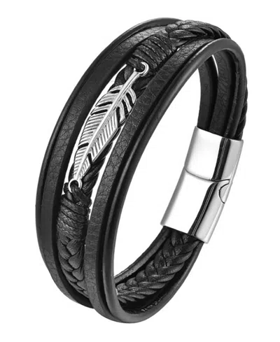 Rhona Sutton Men's Alaris Leather & Stainless Steel Bracelet In Metallic