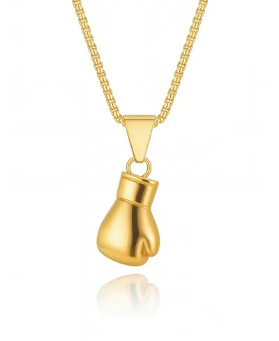 Rhona Sutton Men's Boxing Glove Stainless Steel Pendant Necklace In 18k Gold-tone