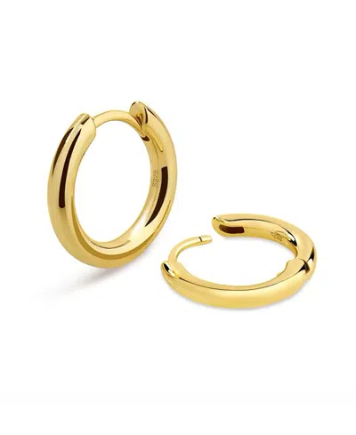 Rhona Sutton Men's Classic Hoop Earrings In 14k Gold Plated