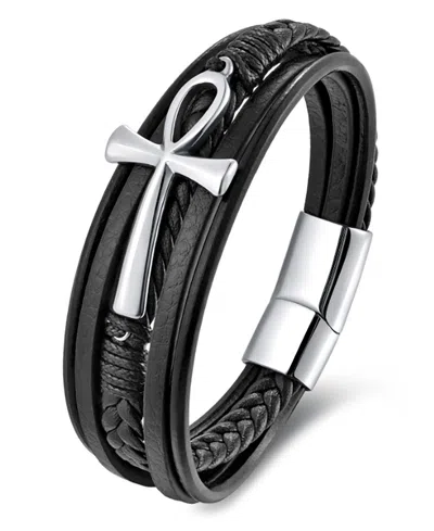 Rhona Sutton Men's Crux Leather & Stainless Steel Bracelet In Multi