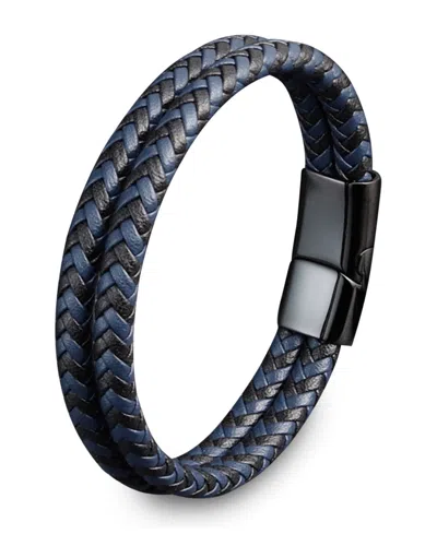 Rhona Sutton Men's Drakon Leather & Stainless Steel Bracelet In Black