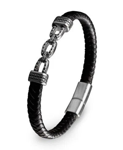 Rhona Sutton Men's Ferum Leather & Stainless Steel Bracelet In Multi