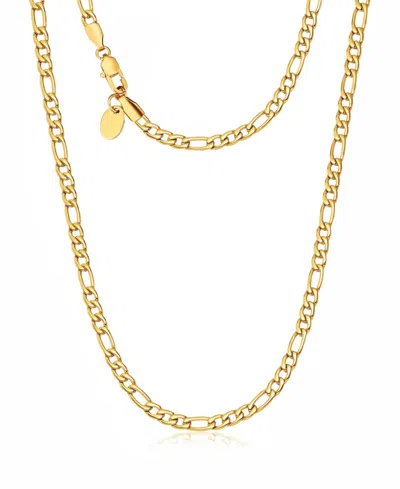 Rhona Sutton Men's Figaro Chain Necklace In 18k Gold Plated In Orange
