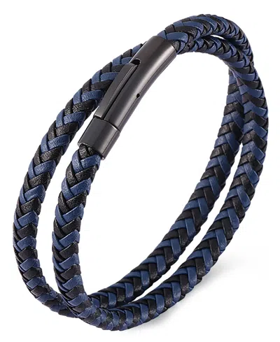 Rhona Sutton Men's Lexor Leather & Stainless Steel Bracelet In Black