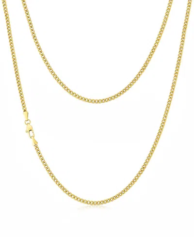 Rhona Sutton Men's Miami Cuban Chain Necklace In 14k Gold Plated In Orange