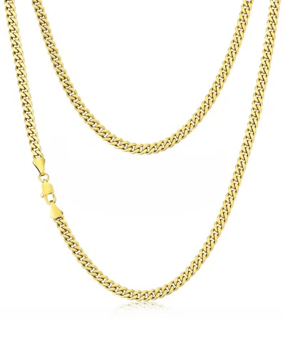 Rhona Sutton Men's Miami Cuban Chain Necklace In 14k Gold Plated In Pattern