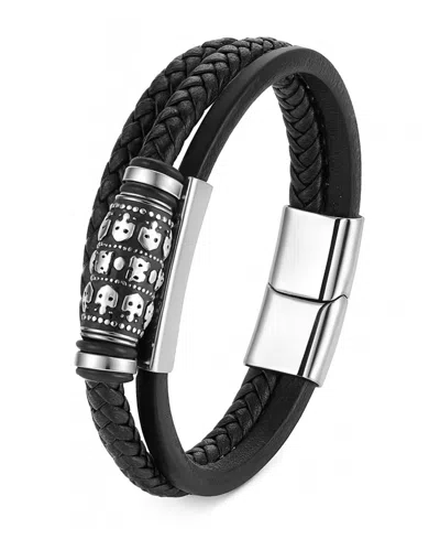 Rhona Sutton Men's Mortis Leather & Stainless Steel Bracelet In Multi