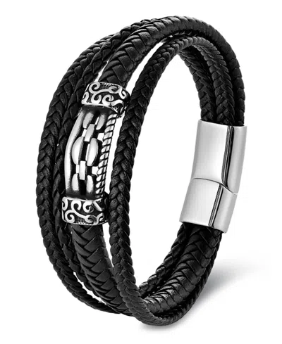 Rhona Sutton Men's Nexara Leather & Stainless Steel Bracelet In Multi