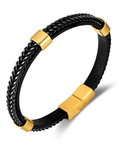 Rhona Sutton Men's Stainless Steel & Axelar Gold-tone Bracelet In Multi