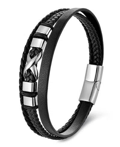 Rhona Sutton Men's Stainless Steel & Corvian Leather Bracelet In Multi