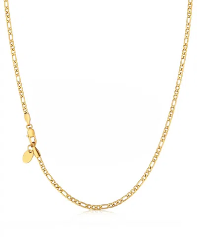 Rhona Sutton Men's Stainless Steel Figaro Chain Necklace In 18k Gold Plated