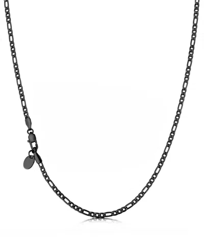 Rhona Sutton Men's Stainless Steel Figaro Chain Necklace In Orange