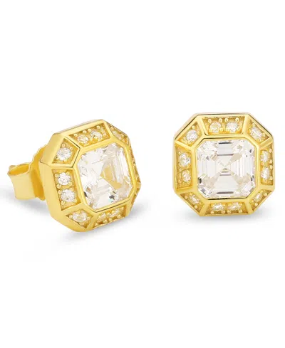 Rhona Sutton Men's Vortex Stud Earrings In 14k Gold Plated