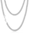 Rhona Sutton Miami Cuban 8mm Stainless Steel Chain Necklace In Silver