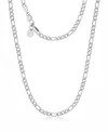 Rhona Sutton Stainless Steel 5mm Figaro Chain Necklace In Silver