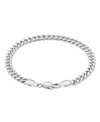 Rhona Sutton Stainless Steel Curb Chain Bracelet In Silver