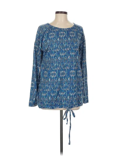 Pre-owned Rhonda Shear Long Sleeve T-shirt In Blue