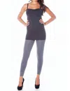 Rhonda Shear Rocker High Waist Studded Leggings In Charcoal In Pink