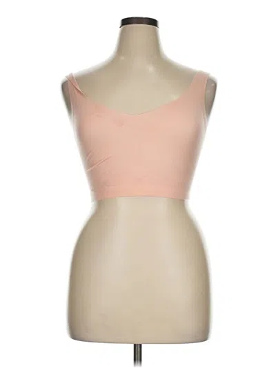 Pre-owned Rhonda Shear Tank Top Pink Strapless Neckline Tops