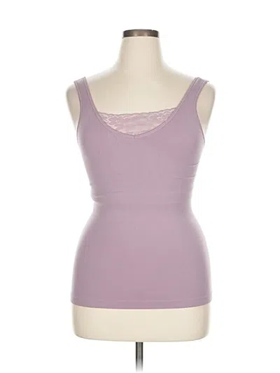 Pre-owned Rhonda Shear Tank Top Purple Strapless Neckline Tops