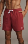 Rhone 5.5-inch Water Repellent Swim Trunks In Red