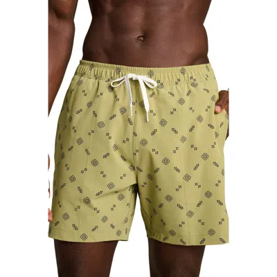 Rhone 5.5-inch Water Repellent Swim Trunks In Green