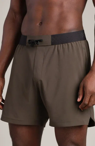 Rhone 6-inch Base Performance Training Shorts In Brown