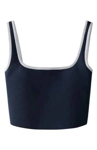 Rhone Ace Longline Sports Bra In Blue