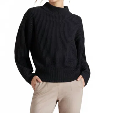 Rhone Apparel Cashmere Blend Rib Sweater In Black