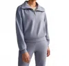 Rhone Apparel Dreamglow 1/2 Zip Long Sleeves In Grey Silver In Gray