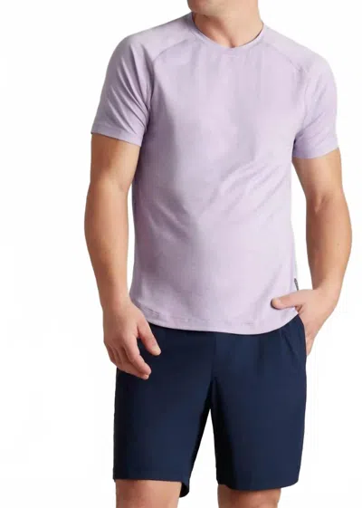 Rhone Atmosphere Crew Neck Short Sleeve Tee In Pale Lilac/lavender Dusk Heather In Purple