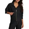 Rhone Atmosphere Crop Zip Sweatshirt In Black