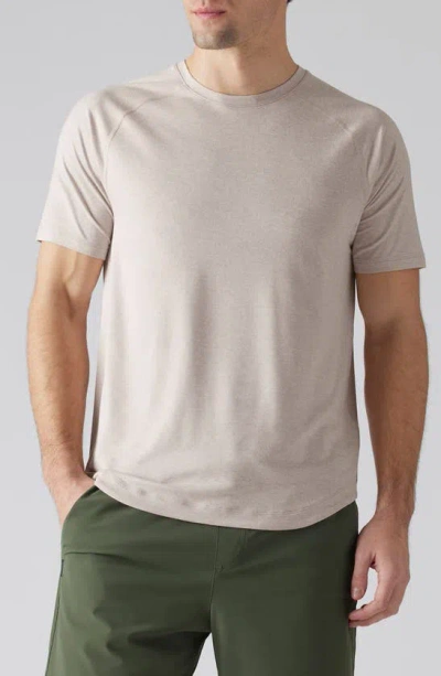 Rhone Atmosphere Short Sleeve Crewneck Tee In Mushroom Heather