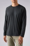 Rhone Atmosphere Long Sleeve Tee In Black Heather