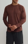 Rhone Atmosphere Long Sleeve Tee In Cinnamon Heather