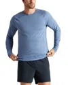 Rhone Atmosphere Long Sleeve Performance T-shirt In Vintage Indigo
