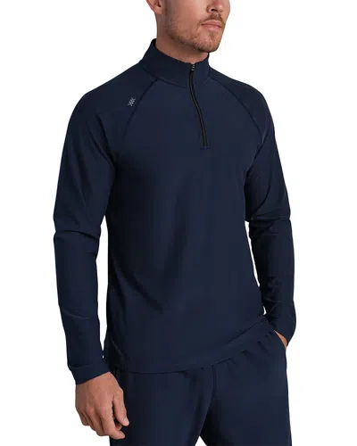 Rhone Atmosphere Midweight 1/4 Zip Sweater In Blue