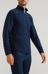 Rhone Atmosphere Midweight Quarter Zip Pullover In Navy