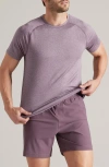 Rhone Atmosphere Performance T-shirt In Plum/gray Stone Hea