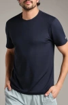 Rhone Backspin Regular Fit Stretch Performance Tee In True Navy