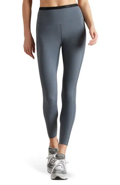 Rhone Banded Hi Form Pocket Ankle Leggings In Blue Slate