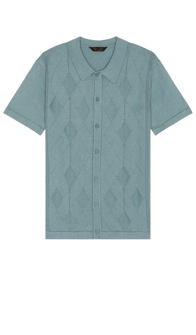 Rhone Bello Sweater Polo In Stormy Sea Green