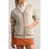 Rhone Birdie Tipped Oversize Cardigan In Neutral