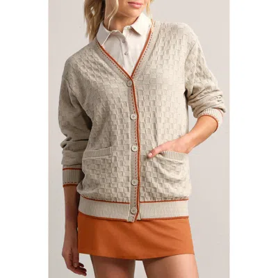 Rhone Birdie Tipped Oversize Cardigan In Neutral