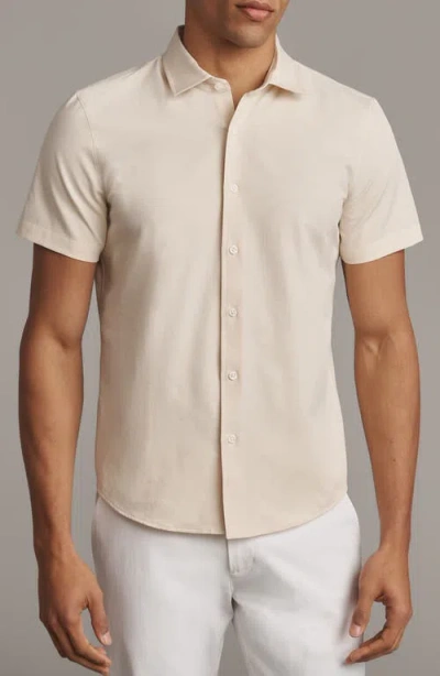 Rhone Brezza Performance Short Sleeve Button-up Shirt In Neutral